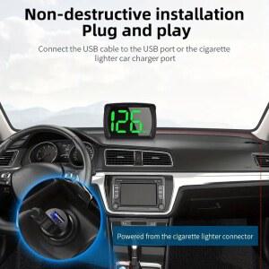 호환 HUD 헤드업 디스플레이 자동 GPS 속도계, 자동차 속도 게이지, 계량기 km/h HUD 헤드업 디스플레이, 모든 차량용 전자 액세서리
