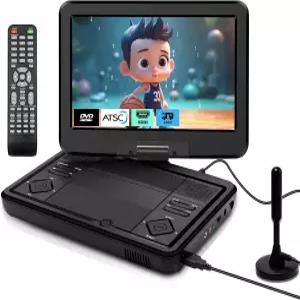 25인치 휴대용 TV/DVD 플레이어 콤보와 0인치 HD 스위블 화면 디지털 튜너/HD/USB/ 내장 배터리 대용량