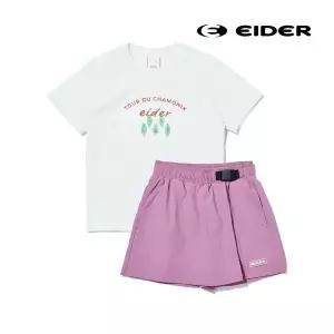 [아이더]키즈 LEAF 리프 여아 반팔 티바지 세트 23M01W4 749965