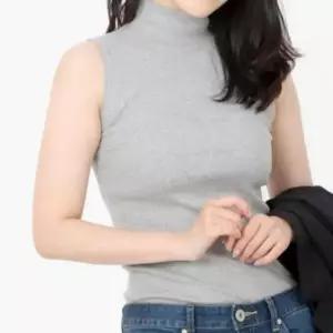 [하프클럽/]민소매립 이너웨어 스트레치 반목폴라 걸스 면소재 스타일 스판
