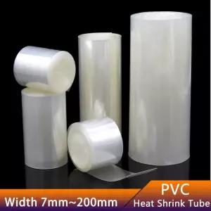 1/5M 너비 7mm 18650 Lipo 배터리 PVC 열 수축 튜브 팩 절연 필름 랩 리튬 케이스 케이블 슬리브 투명