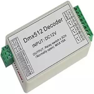 3채널 5A DMX52 디코더 컨트롤러 릴레이 스위치 키트 DIY 컨버터 디머 보호 쉘