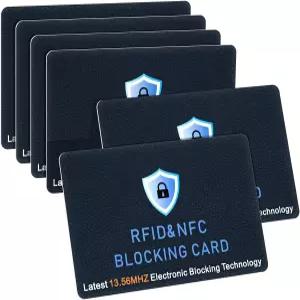 Vancle 6 팩 RFID 차단 카드 NFC 신용 보호기 ID ATM 가드 직불 도난 방지 전체 지갑 및