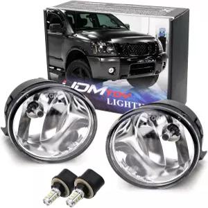 iJDMTOY OEM 사양 제논 화이트 LED 전구 안개등 조립 키트 2004-2014 닛산 타이탄 2005-2007 아르마다 호환