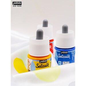 천아트물감 천물감 옷물들이기 검은색 벨벳 가죽을 어둡거나 포함한 색상의 직물을 PEBEO SETASILK 실크 2045ML 페인팅 위한