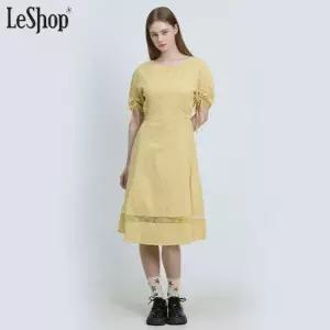 르샵 소매 스트링 레이스 원피스