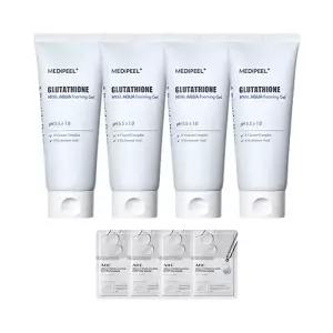 메디필 글루타치온 아쿠아 젤 폼클렌저 150ml x4 + AHC 순면마스크 4매(랜덤)