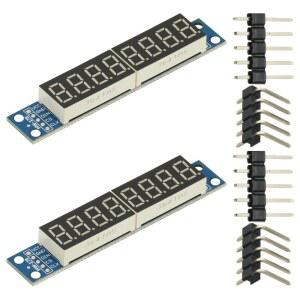 2PCS MAX7219 51 라즈베리 AVR MCU 디스플레이 STM32 모듈 디지털 튜브 8자리 LED 세그먼트 파이 아두이노