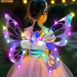 전기 나비 날개 움직이는 요정 조명 포함 생일 크리스마스 코스프레 드레스업 천사 소녀 장난감