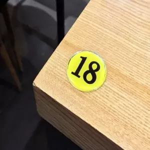 TBZ 아트사인 테이블 신발장 번호판35 (에폭시 노랑) 1100