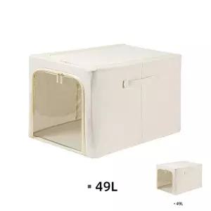패브릭 KIP033L2 리빙박스 50L 부직포박스 옷수납가방 수납정리함 여름옷보관함 여름옷정리함