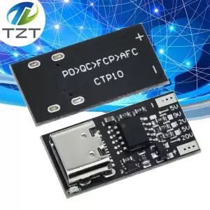 TZT C 타입 고속 충전 트리거 폴링 감지기 USB 부스트 전원 공급 장치 변경 모듈 충전기 보드 PD2.0 9V 12V