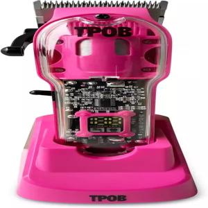 매트 핑크 케이스와 테이퍼 블레이드가 포함된 남성용 TPOB 슬라임 2 캔디 에디션 이발기 6800RPM