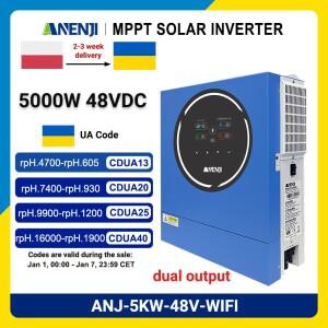 5KW 48V 태양광 인버터 PV 입력 듀얼 230V 100A MPPT 제어 순수 사인파