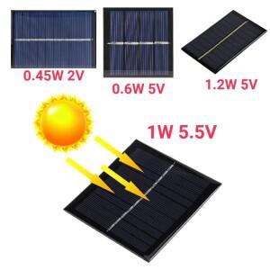 DIY 1.2W 5V 120mA 태양 전지 패널 모듈 배터리 충전기 거리  안뜰 램프 조명에 대 한 에폭시 플레이트