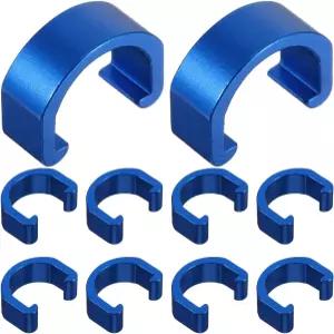 BESPORTBLE 자전거 액세서리 10pcs 금속 C 클립 클램프 U 브레이크 기어 케이블 고정 홀더 MTB 파란색
