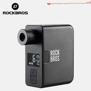ROCKBROS 자전거 전기 에어 펌프 미니 휴대용 충전식 타이어 팽창기 C 타입 LED 디스플레이 오토바이 120PS