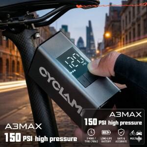 CYCLAMI A3 MAX 150PSI 전기 자전거 펌프 미니 휴대용 충전식 타이어 주입기 알루미늄 합금 스마트 로드 MT