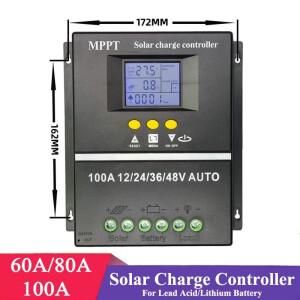 MPPT 가정용 태양광 충전 컨트롤러, 패널, 납산 및 리튬 배터리 레귤레이터, 듀얼 USB, 100A, 12V,