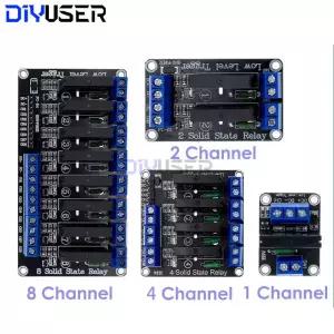 DIYUSER SSR G3MB-202P 솔리드 스테이트 릴레이 모듈 저항 퓨즈로 출력 아두이노용 DIY 키트 5V 1 2 4 8