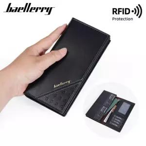 베일러리 RFID 폰백 장지갑 은행 신용카드 ID 홀더 휴대용 다기능 남성