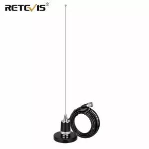 Retevis MR200 차량용 안테나 듀얼 밴드 VHF/UHF 144/430MHz(마그네틱 마운트 베이스 포함) NMO 커넥터