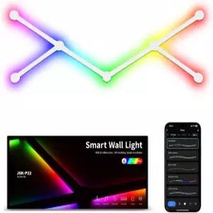 스마트 월 라이트 라인 WiFi RGB LED 바 16M 이상 컬러 디밍 음악 동기화 DIY 홈 데코 게임 파티 스트리밍