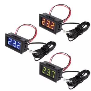 LCD 디지털 온도 센서 12V 수족관 자동차 패널 미터 게이지에 1M 프로브 Green