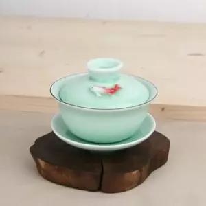 물고기 한마리 개완 개합잔 100ml 찻잔 숙우 손잡이잔