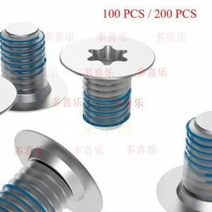 ZZMM 100200피스 De XPS 13 15 9350 9343 9560용 하단 나사