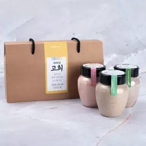[화산수천일염]함초소금+히말라야 핑크소금+녹차소금 답례품