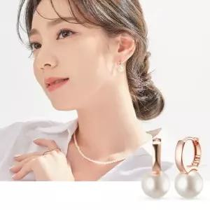 도로시 14k 모던 스와진주 링귀걸이 2type)_8mm