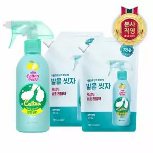 온더바디 코튼풋 발을씻자 풋샴푸 레몬 385ml 1개 + 리필 500ml 2개