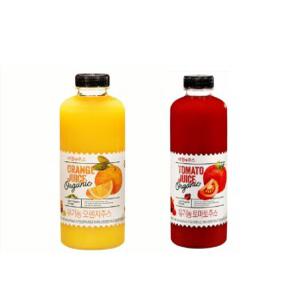 서울우유 아침에주스 유기농 오렌지,토마토주스 900ml x 6개입