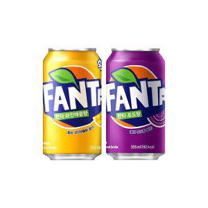 [기타]코카콜라 환타파인 355ml 12캔 + 환타포도 355ml 12캔