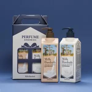 밀크바오밥 퍼퓸 헤어 화이트머스크 세트 샴푸500ml+트리트먼트500ml 195111