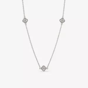 도로시 18k 모이사나이트 클로버 체인 목걸이