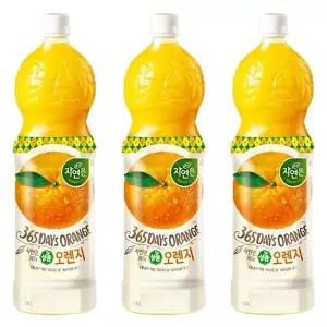 웅진 자연은 상큼 오렌지 1.5L x 2개~12개 과일주스