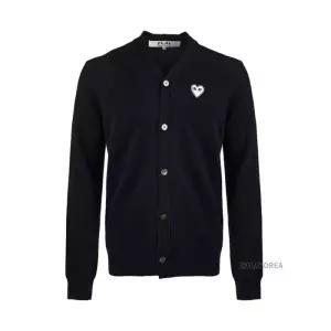 [라벨루쏘]  FW24 공용 더블 하트 와펜 가디건 AX N062 051 1 BLACK
