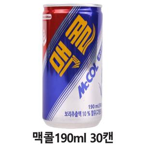 맥콜190ml 30캔 음료수 캔음료