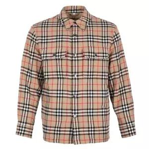 [버버리] 남성 체크 오버셔츠 자켓 CALMORE 8043839 (ARCHIVE BEIGE)