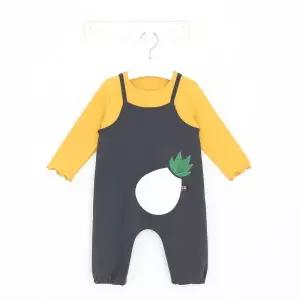 큐비앤맘 모던티셔츠스판롬퍼세트 상하복 상하세트 유아옷