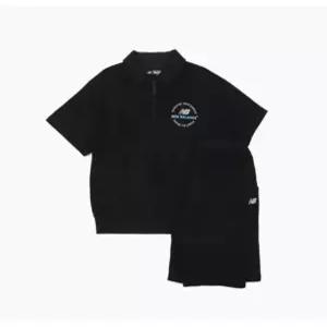 뉴발란스키즈트레이닝세트 PQC NK9YFB201U-19 BASIC ESSENTIAL미니쮸리 반팔 스웨트셋업