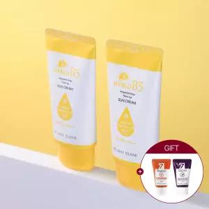 [1.+1]메이아일랜드 히알루B5 수분촉촉 선크림 70ml (총2개)+미니폼클 30ml 2개 증.정