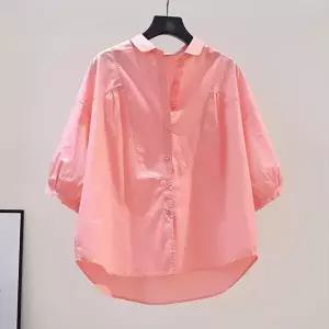 (바로출발)라미 7부 코튼 카라 셔츠_NC2BL091