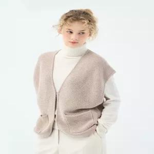 캐시미어 블렌드 라일락 볼레로 가디건 (UFKKCA45KN-BEIGE)