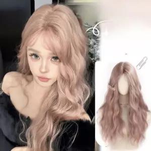 백금발가발 웨이브 긴머리 백발 탈색 통가발 코스프레