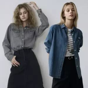 25FW 여성 가을 프린트 데님셔츠 2종세트