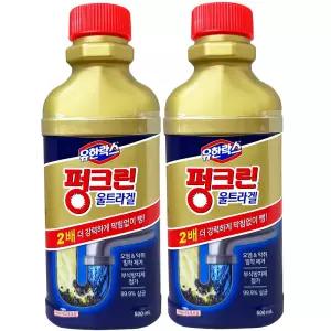 유한락스 펑크린 울트라겔 배수구세정제 본품 500ml 2개