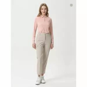 [하프클럽/데니스골프]여성 데일리 뒷밴딩 스판 팬츠 베이지_FAQMLPT688